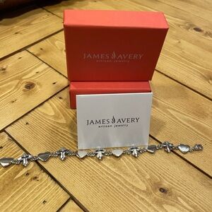 James Avery Retired Guardian Angel Heart Bracelet